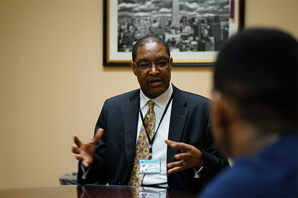 Dr. Dennis Mitchell mentors predoctoral students.